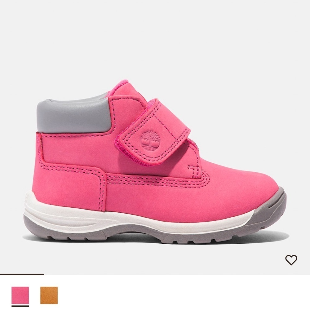 Timberland Kids Bright Pink and Gray Boots - Picture 8 of 8